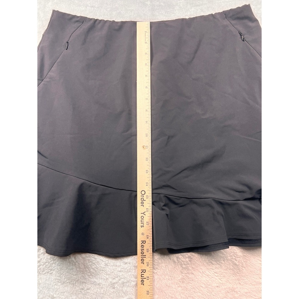 Tail Tech Womens Golf Skort Black Ruffle Hem Performance Skirt Size 14 - Picture 3 of 9